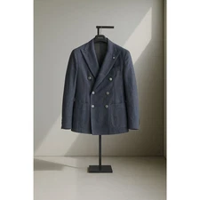 Manuel Ritz Men’s Denim-Look Sport Coat 48R EU / 38R US Blue Made in Italy NWT