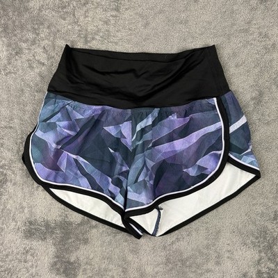 Lululemon Drop It Low Short size 4 Pretty Prism Multi Black Lilac Gym Run