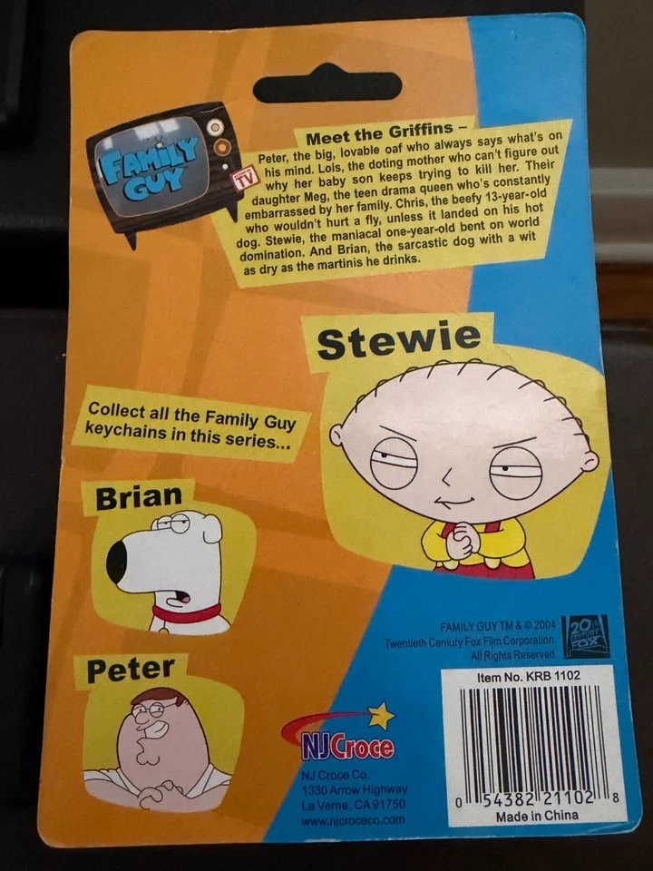 Family Guy Stewie Griffin Llavero Flexible Llavero Coleccionable Foto 2 de 3