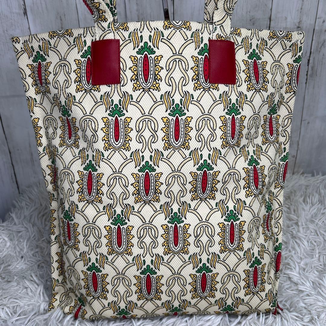 GUCCI Garden Tote Bag White Canvas Unisex A4 Limited Edition Authentic thumbnail 2