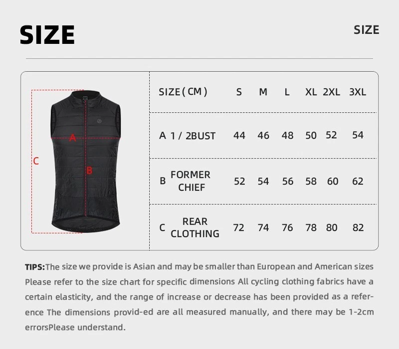 YKYW Winter Cycling Vest  Bike Jacket  MTB Gilet Sleeveless  Thermal Warmth Tops - Image 3 of 4