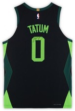 Framed Jayson Tatum Boston Celtics Signed Nike 2024-25 City Authentic Jersey