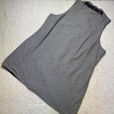 Banana Republic Sastre Cotton Wool Blend Mini Dress in Neutral Plaid size XL