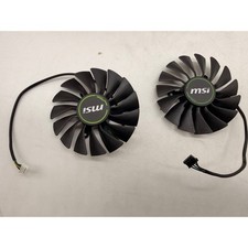 MSI Graphics Card Replacement Fans Set of 2 GPU Cooling Fans 4-Pin Black