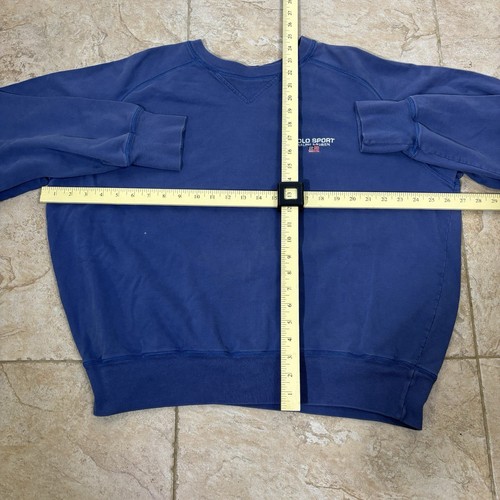 Vintage Polo Sport Ralph Lauren Crewneck Sweatshirt Faded Blue Mens Large 90s - Picture 6 of 6