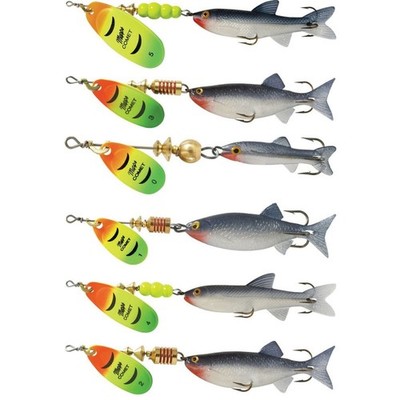 Mepps Comet Mino Metal/Rubber Hot Firetiger Fishing Spinnerbait