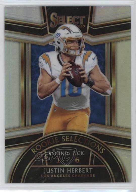 2020 Panini Select Rookie Selections Silver Prizm Justin Herbert #RS-4 RC sq3