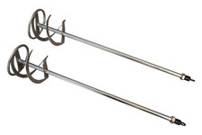 2 x Wendelr&uuml;hrer R&uuml;hrer M&ouml;rtelr&uuml;hrer R&uuml;hrquirl 120 x 600 mm mit Gewinde M14