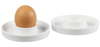 2X Eierbecher Ø10Cm Pp-Kunststoff Mit Ablage Rund Weiß Stapelbar EierstäNder 60