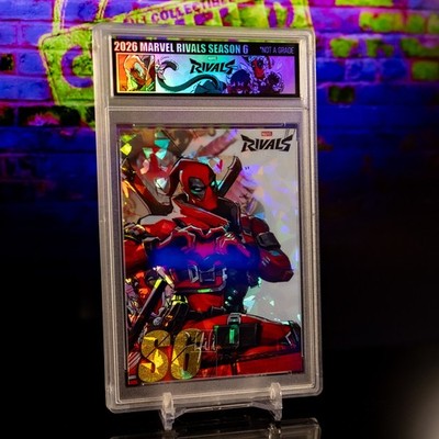 Deadpool S6 Custom Skin Trading Card Marvel Rivals Cracked Ice Variant SLAB