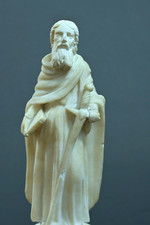 Ancienne statue Saint Paul XVIe albâtre sculpture religieuse Renaissance épée