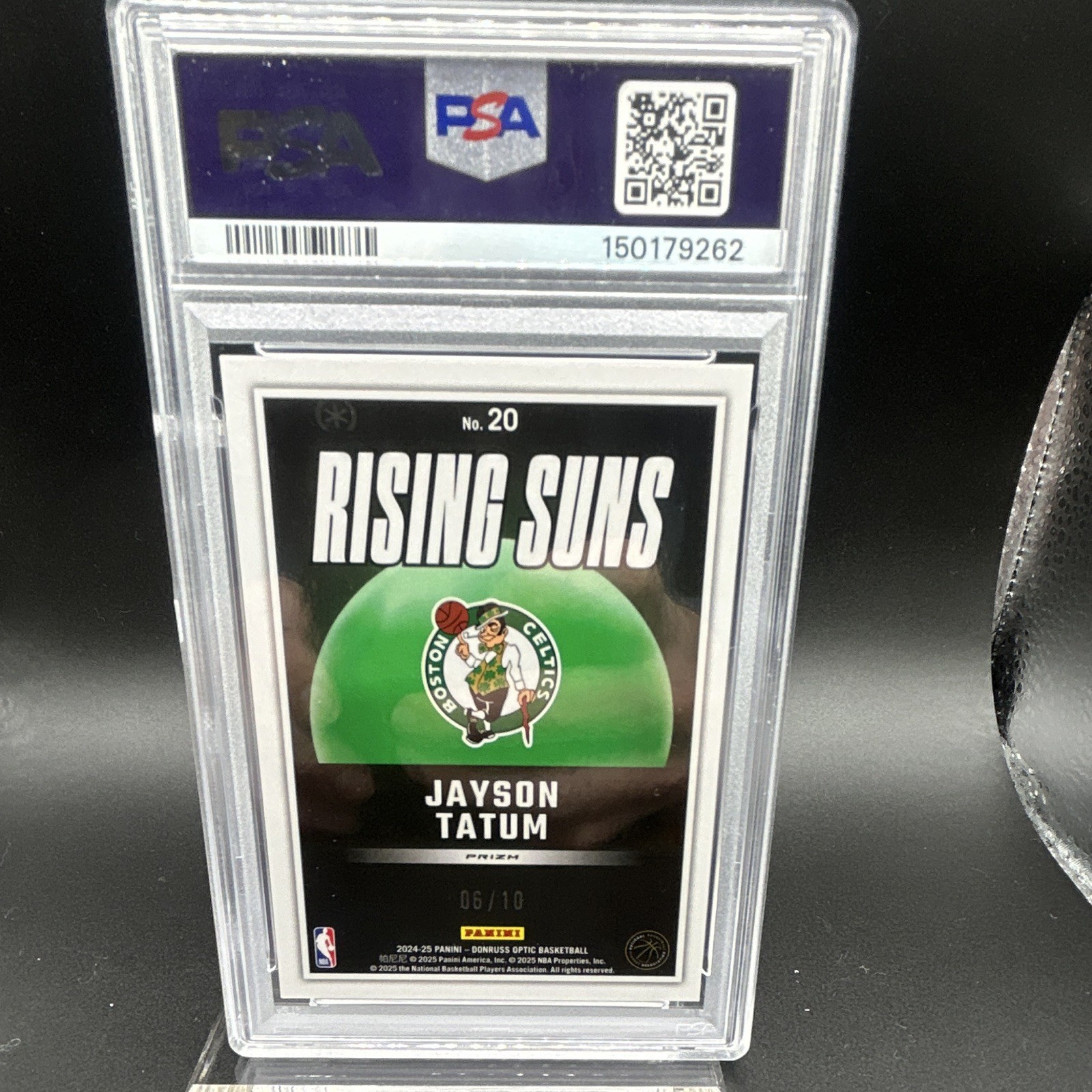 Panini Donruss Optic Jayson Tatum Rising Suns Gold #20 /10 PSA 10 view 2