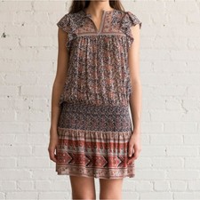 ULLA JOHNSON 4 Simone drop waist silk mini dress