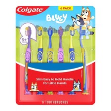 Colgate Bluey Toothbrush 6Count for Kids Soft Bristles Gentle Cleaning Daily Use
