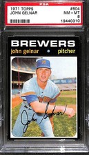 1971 Topps #604 JOHN GELNAR PSA 8 NM-MT 19440310 