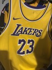 Nike Los Angeles Lakers LeBron James #23 Yellow NBA Basketball Jersey — photo 2