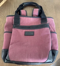 Lole Lily Bag - Convertible zip top Tote Travel Carry On Red 14 X 13 Backpack