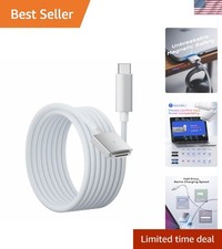 140W High-Speed USB C to Magnetic 3 Cable - 6.6ft, Braided Elegance for MacBooks