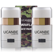 2 Pack Camo Face Paint,3 Color Camouflage Hunting Face Body Paint Sticks,Safe No