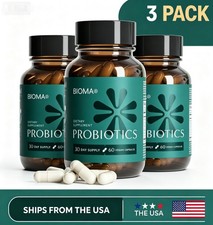 3 Pack BIOMA Probiotics Digestive Health Gut Support for Men  Women 180 Caps