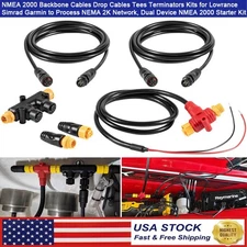 NMEA 2000 Starter Kit Cables Connector Terminator Kit for Lowrance Simrad Garmin