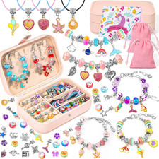 150Pcs Charm Bracelet Making Kit with Jewelry Box Beads for Jewelry Making Kit w
