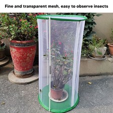 Cylindrical Butterfly and Insect Observation Cage Transparent Mesh Cage