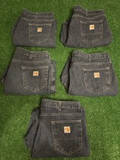 LOT OF 5 42x30 Carhartt FR 280-83 Flame Resistant Men Blue Work Jeans