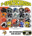 MINNESOTA VIKINGS 2025 GOLD RUSH SIGNED NFL FOOTBALL MINI HELMET LIVE FRIDAY