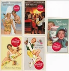 COCA COLA - 5   -   single vintage playing cards