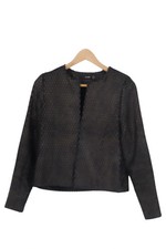 HALLHUBER Lederjacke Damen 34/XS Braun Elegant Kurz