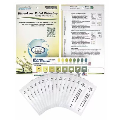 Industrial Test Systems 480007 Test Strip, Ultra-Low Total Chlorine, Pk30