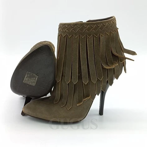 BOTTEGA VENETA Fringe Ankle Boots 128924 [P] - Photo 4/4