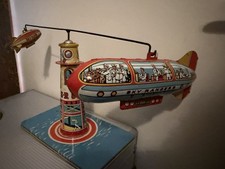 Vintage Tin Lithographed Wind-up Sky Rangers SR 8 Toy by Unique Art Mfg. USA