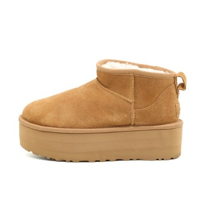 UGG Damen Classic Ultra Mini Platform Stiefel Beige Plateau Boots EU 38