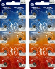 Renata 321 SR616SW Batteries - 1.55V Silver Oxide 321 Watch Battery 20 Count 