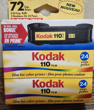 Three Rolls Kodak 110 24 Exposure Film Multi Purpose ISO 400 NOS Expired 11/2004