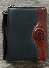 Franklin Covey Black PLANNER BINDER Calfskin Leather
