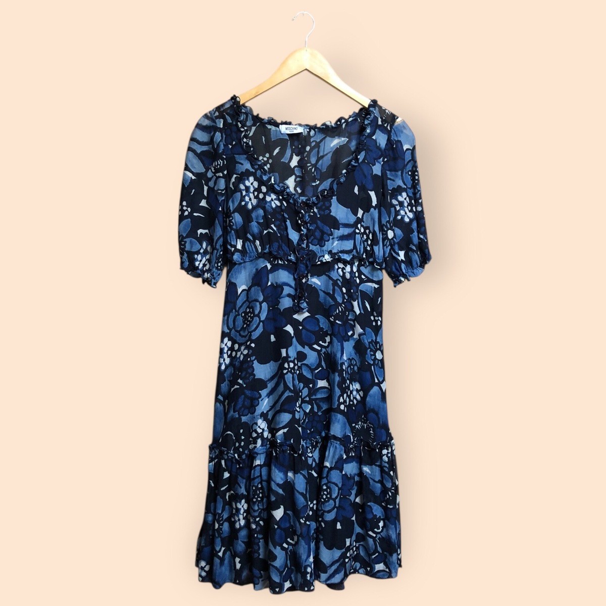 MOSCHINO Jeans Designer Floral Print Dress Silk Chiffon Italy Women's US 10 | eBay MOSCHINO Jeans Designer Floral Print Dress Silk Chiffon Italy Women's US 10 | eBay