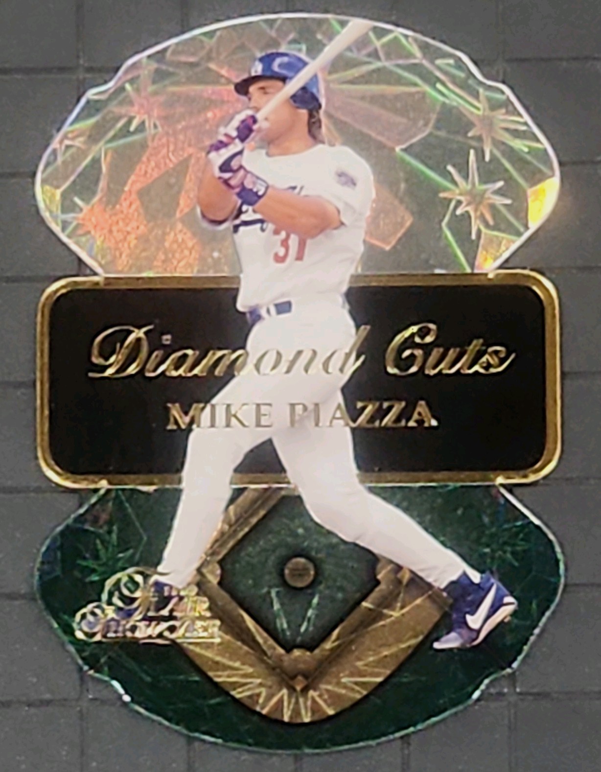 1997 Flair Showcase Diamond Cuts Mike Piazza #12 Los Angeles Dodgers HOF