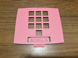Pink reproduction faceplate for Western Electric 1500 10 button telephone