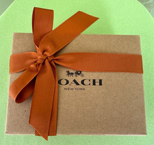 COACH GIFT BOX W/ BOW, TISSUE, AND COACH STICKER/LABEL:NWOT