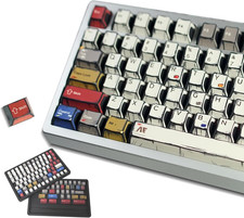 Retro Anime PBT Keycaps-141 Corlorful Graffiti Keys,No Tear,Never Fades,Gift Box