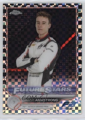 2022 Topps Chrome Formula 1 Checker Flag Refractor Marcus Armstrong #83 1u6
