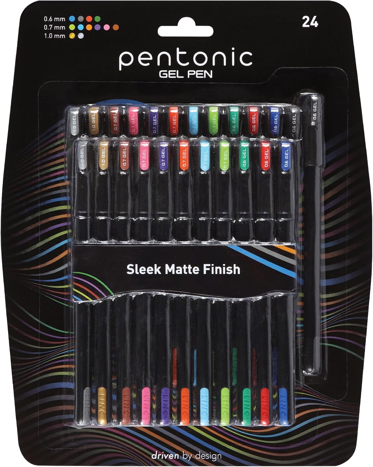 Pentonic Gel Pens, 24 Count, Assorted 24 Multicolor & Glitter | eBay