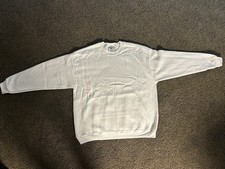 Vintage 80s 90s Lee Heavyweight White Blank Crewneck Sweatshirt Mens XL USA Made