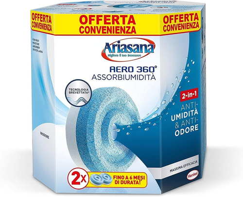 Henkel UniBond Aero 360: Assorbi Umidità E Neutralizza Odori - Dispositivo + Ricarica 450g Per Stanze 20m²