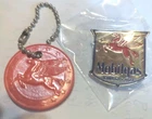 Vintage MOBIL PEGASUS Key Chain & MOBIL GAS Oil 2023 IOWA GAS Des Moines, IA Pin