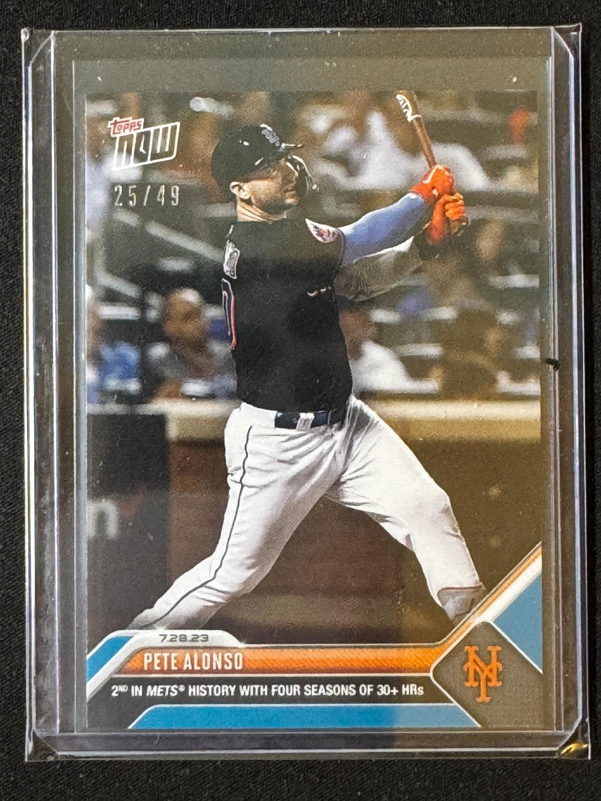 2023 Topps Now #627 Pete Alonso Blue #/49