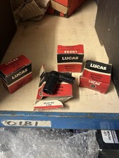 Set Of Four Original Lucas Bakelite Spark Plug Caps In Original Boxes